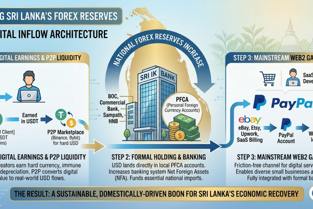 Unlocking Sri Lanka’s Digital Dollar Economy: How USDT, PFCAs, and PayPal Can Rebuild Forex Reserves