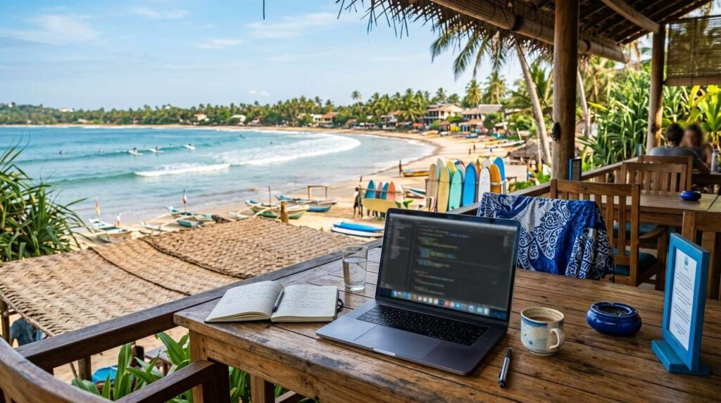 A café in Weligama