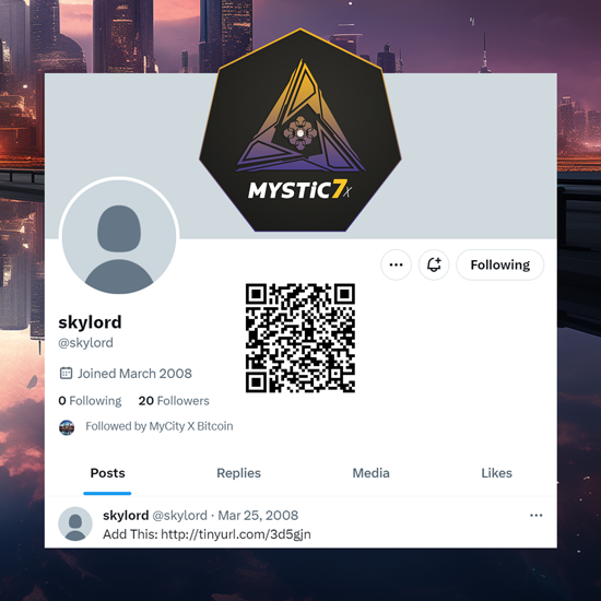 @skylord profile on X, joined March 2008